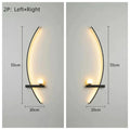 Modern LED Wall Lamp – Minimalist Art Design for Bedroom, Living Room, and Bathroom, Gold/Black